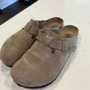 Birkenstock Boston Seude Leather Taupe